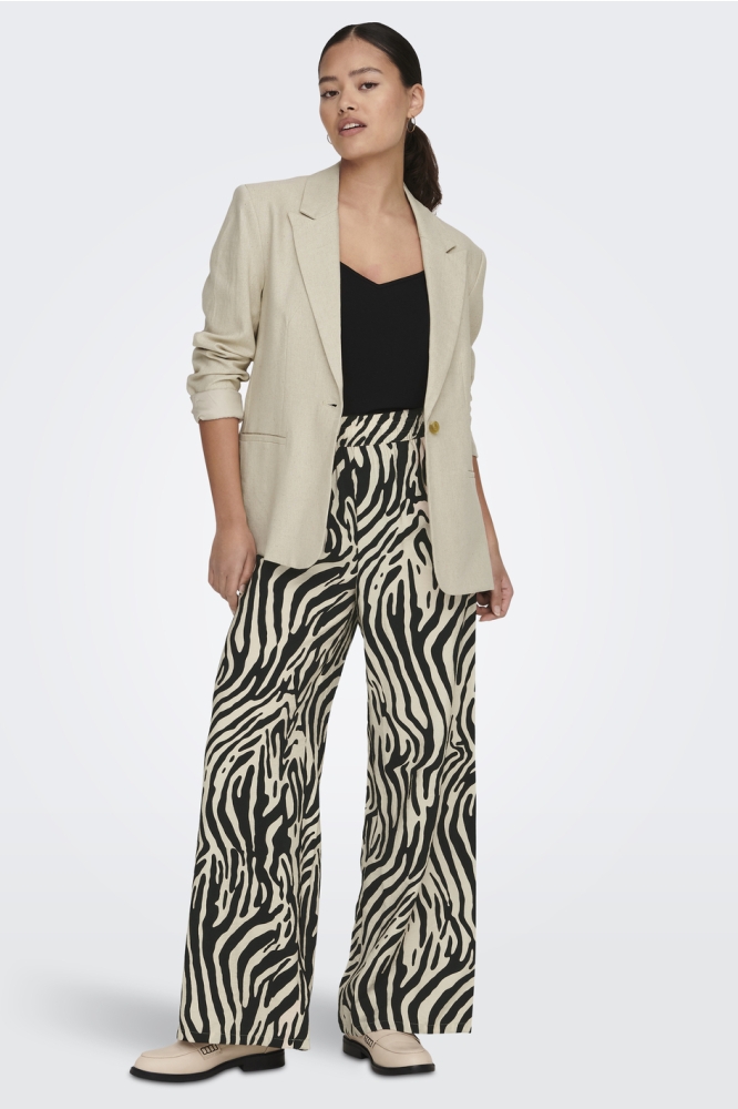 JDYMAYA L/S LINEN BLAZER PNT DIA 15290677 Oatmeal/MELANGE